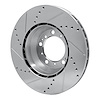 E-Line Drilled & Slotted Silver Brake Rotor, 1999-2021 Audi/Porsche/Volkswagen, Position: Rear Right - image 1