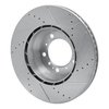 E-Line Drilled & Slotted Silver Brake Rotor, 1999-2021 Audi/Porsche/Volkswagen, Position: Rear Left - image 3