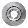 E-Line Drilled & Slotted Silver Brake Rotor, 1999-2021 Audi/Porsche/Volkswagen, Position: Rear Left - image 4