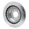 E-Line Drilled & Slotted Silver Brake Rotor, 2005-2018 Audi/Porsche/Volkswagen, Position: Rear Left - image 4