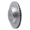 E-Line Drilled & Slotted Silver Brake Rotor, 2005-2018 Audi/Porsche/Volkswagen, Position: Rear Right - image 3