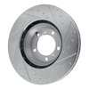 E-Line Drilled & Slotted Silver Brake Rotor, 2017-2021 Audi/Porsche/Volkswagen, Position: Left Front - image 3