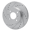E-Line Drilled & Slotted Silver Brake Rotor, 2006-2012 Fits Multiple Makes/Models, Position: Front Left - image 1