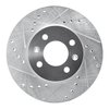 E-Line Drilled & Slotted Silver Brake Rotor, 2006-2012 Fits Multiple Makes/Models, Position: Front Left - image 2