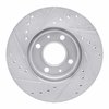 E-Line Drilled & Slotted Silver Brake Rotor, 2006-2012 Fits Multiple Makes/Models, Position: Front Right - image 2