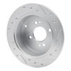 E-Line Drilled & Slotted Silver Brake Rotor, 2006-2012 Fits Multiple Makes/Models, Position: Rear Left - image 2
