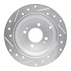 E-Line Drilled & Slotted Silver Brake Rotor, 2006-2012 Fits Multiple Makes/Models, Position: Rear Right - image 1