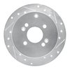 E-Line Drilled & Slotted Silver Brake Rotor, 2006-2012 Fits Multiple Makes/Models, Position: Rear Right - image 3