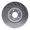 E-Line Drilled & Slotted Silver Brake Rotor, Fits Select Kia/Hyundai/Genesis, Position: Front Left - image 2