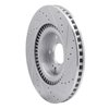 E-Line Drilled & Slotted Silver Brake Rotor, Fits Select Kia/Hyundai/Genesis, Position: Front Left - image 3