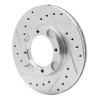 E-Line Drilled & Slotted Silver Brake Rotor, 1987-1999 Fits Multiple Makes/Models, Position: Front Left - image 3