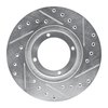 E-Line Drilled & Slotted Silver Brake Rotor, 1987-1999 Fits Multiple Makes/Models, Position: Front Left - image 4