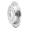 E-Line Drilled & Slotted Silver Brake Rotor, 1991-1993 Kia/Hyundai/Genesis, Position: Rear Right - image 3