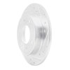 E-Line Drilled & Slotted Silver Brake Rotor, 1997-2006 Kia/Hyundai/Genesis, Position: Rear Right - image 4