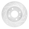 E-Line Drilled & Slotted Silver Brake Rotor, 2000-2002 Kia/Hyundai/Genesis, Position: Front Right - image 1