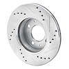 E-Line Drilled & Slotted Silver Brake Rotor, 2003-2006 Fits Multiple Makes/Models, Position: Front Left - image 1
