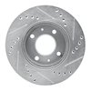 E-Line Drilled & Slotted Silver Brake Rotor, 2003-2006 Fits Multiple Makes/Models, Position: Front Left - image 2