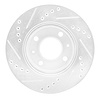 E-Line Drilled & Slotted Silver Brake Rotor, 2003-2006 Fits Multiple Makes/Models, Position: Front Right - image 1