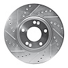 E-Line Drilled & Slotted Silver Brake Rotor, 2004-2011 Kia/Hyundai/Genesis, Position: Front Left - image 1