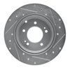 E-Line Drilled & Slotted Silver Brake Rotor, 2005-2020 Kia/Hyundai/Genesis, Position: Rear Left - image 2