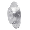 E-Line Drilled & Slotted Silver Brake Rotor, 2005-2020 Kia/Hyundai/Genesis, Position: Rear Right - image 1