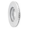 E-Line Drilled & Slotted Silver Brake Rotor, 2009-2014 Kia/Hyundai/Genesis, Position: Front Left - image 1