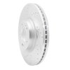 E-Line Drilled & Slotted Silver Brake Rotor, 2009-2014 Kia/Hyundai/Genesis, Position: Front Left - image 2