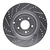 E-Line Drilled & Slotted Silver Brake Rotor, 2010-2016 Kia/Hyundai/Genesis, Position: Rear Right - image 1