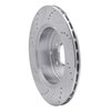 E-Line Drilled & Slotted Silver Brake Rotor, 2010-2016 Kia/Hyundai/Genesis, Position: Rear Right - image 2