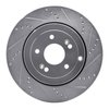 E-Line Drilled & Slotted Silver Brake Rotor, 2010-2016 Kia/Hyundai/Genesis, Position: Rear Right - image 4
