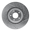 E-Line Drilled & Slotted Silver Brake Rotor, 2010-2016 Kia/Hyundai/Genesis, Position: Front Left - image 1