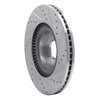 E-Line Drilled & Slotted Silver Brake Rotor, 2011-2017 Kia/Hyundai/Genesis, Position: Front Left - image 2