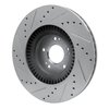 E-Line Drilled & Slotted Silver Brake Rotor, 2011-2017 Kia/Hyundai/Genesis, Position: Front Right - image 4