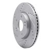 E-Line Drilled & Slotted Silver Brake Rotor, Fits Select Kia/Hyundai/Genesis, Position: Front Left - image 2