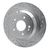 E-Line Drilled & Slotted Silver Brake Rotor, 2009-2020 Kia/Hyundai/Genesis, Position: Rear Right - image 1