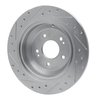 E-Line Drilled & Slotted Silver Brake Rotor, 2009-2020 Kia/Hyundai/Genesis, Position: Rear Right - image 3