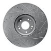 E-Line Drilled & Slotted Silver Brake Rotor, 2012-2017 Kia/Hyundai/Genesis, Position: Front Left - image 4