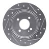E-Line Drilled & Slotted Silver Brake Rotor, Fits Select Fits Multiple Makes/Models, Position: Rear Left - image 3