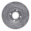 E-Line Drilled & Slotted Silver Brake Rotor, 2012-2017 Fits Multiple Makes/Models, Position: Front Left - image 2