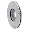 E-Line Drilled & Slotted Silver Brake Rotor, 2007-2012 Kia/Hyundai/Genesis, Position: Front Left - image 1