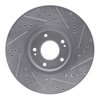 E-Line Drilled & Slotted Silver Brake Rotor, 2007-2012 Kia/Hyundai/Genesis, Position: Front Left - image 4