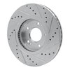 E-Line Drilled & Slotted Silver Brake Rotor, 2010-2013 Kia/Hyundai/Genesis, Position: Front Left - image 3
