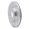E-Line Drilled & Slotted Silver Brake Rotor, Fits Select Kia/Hyundai/Genesis, Position: Front Left - image 3