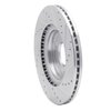E-Line Drilled & Slotted Silver Brake Rotor, Fits Select Kia/Hyundai/Genesis, Position: Front Left - image 4
