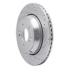 E-Line Drilled & Slotted Silver Brake Rotor, Fits Select Kia/Hyundai/Genesis, Position: Rear Right - image 1