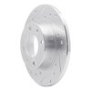 E-Line Drilled & Slotted Silver Brake Rotor, 1966-1992 Fits Multiple Makes/Models, Position: Front Left, Rear Left - image 2