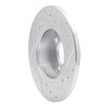 E-Line Drilled & Slotted Silver Brake Rotor, 1966-1992 Fits Multiple Makes/Models, Position: Front Left, Rear Left - image 4