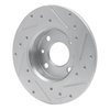 E-Line Drilled & Slotted Silver Brake Rotor, 2009-2019 Mopar, Position: Rear Left - image 2