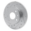 E-Line Drilled & Slotted Silver Brake Rotor, 2009-2019 Mopar, Position: Rear Left - image 4