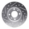 E-Line Drilled & Slotted Silver Brake Rotor, 2009-2019 Mopar, Position: Rear Right - image 2